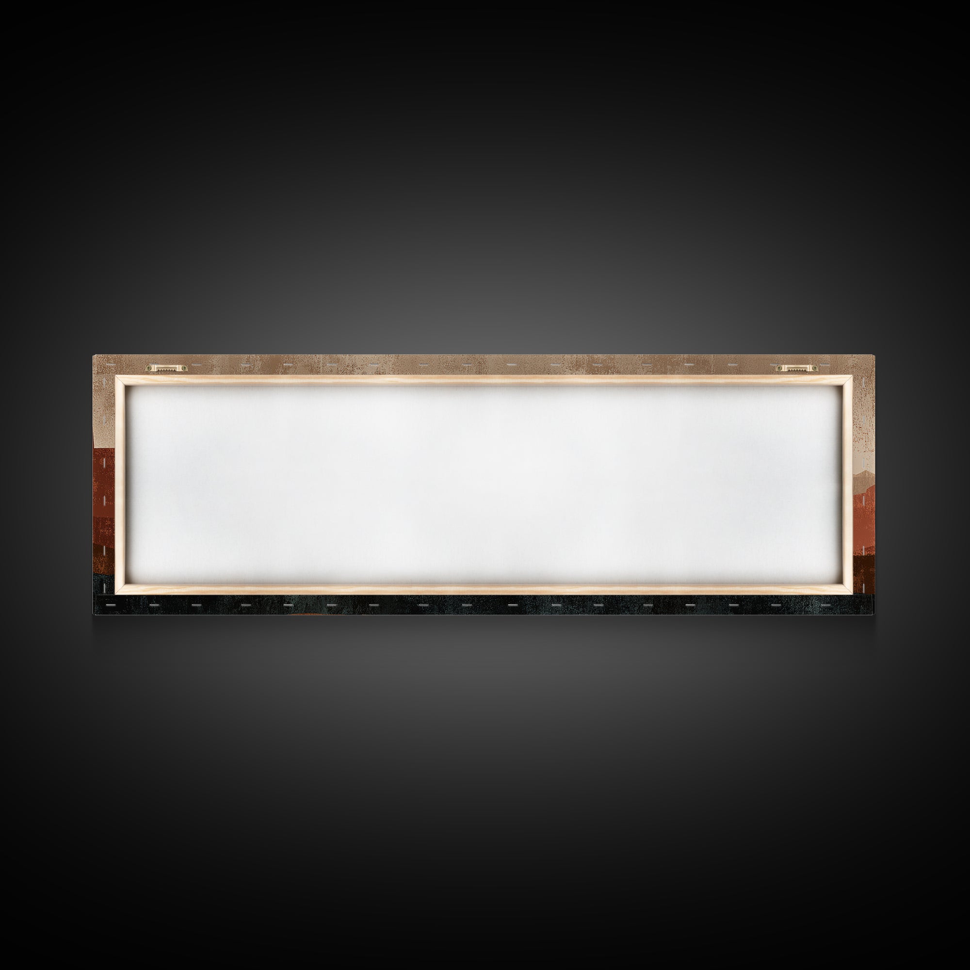Desert Mesa Panorama Framed Canvas Print, Above Sofa Art, Fine Art Print, Living Room Decor, Oil Painting, Statement, ASA-3x1-60