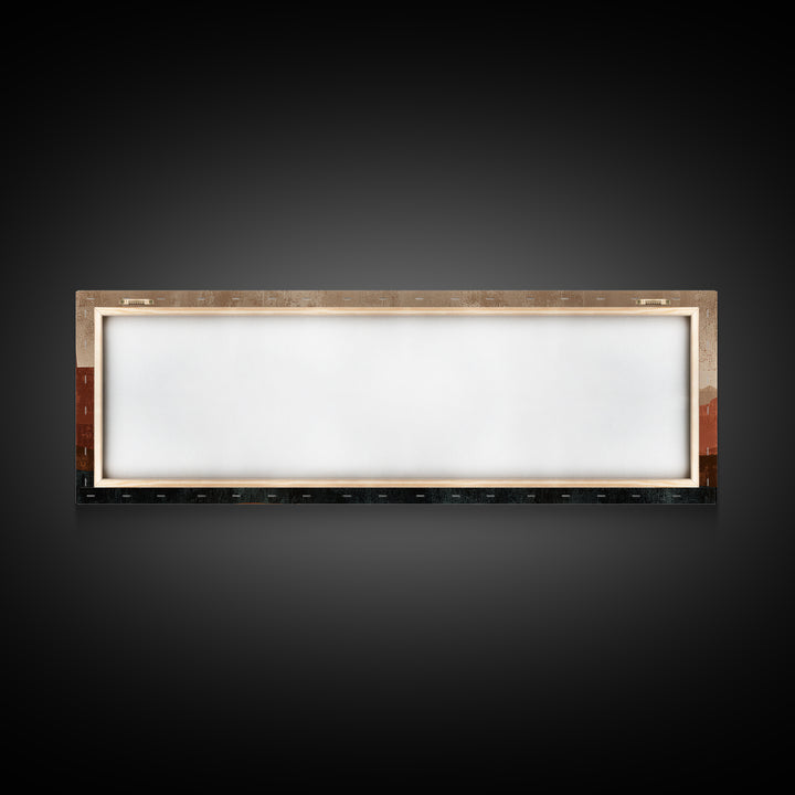 Desert Mesa Panorama Framed Canvas Print, Above Sofa Art, Fine Art Print, Living Room Decor, Oil Painting, Statement, ASA-3x1-60