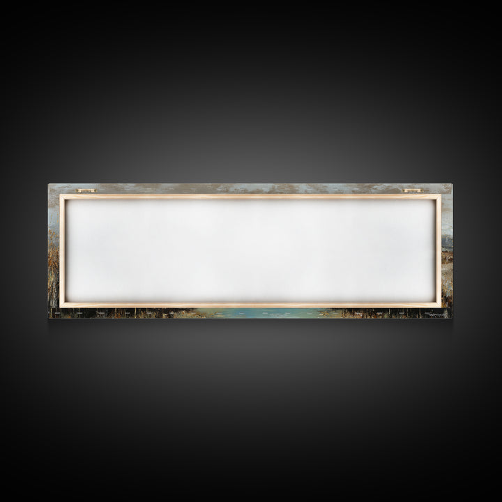 Oversized Abstract Landscape Framed Canvas Print, Above Sofa Art, Above Bed Decor, Living Room Decor, Fine Art, Statement, ASA-3x1-89