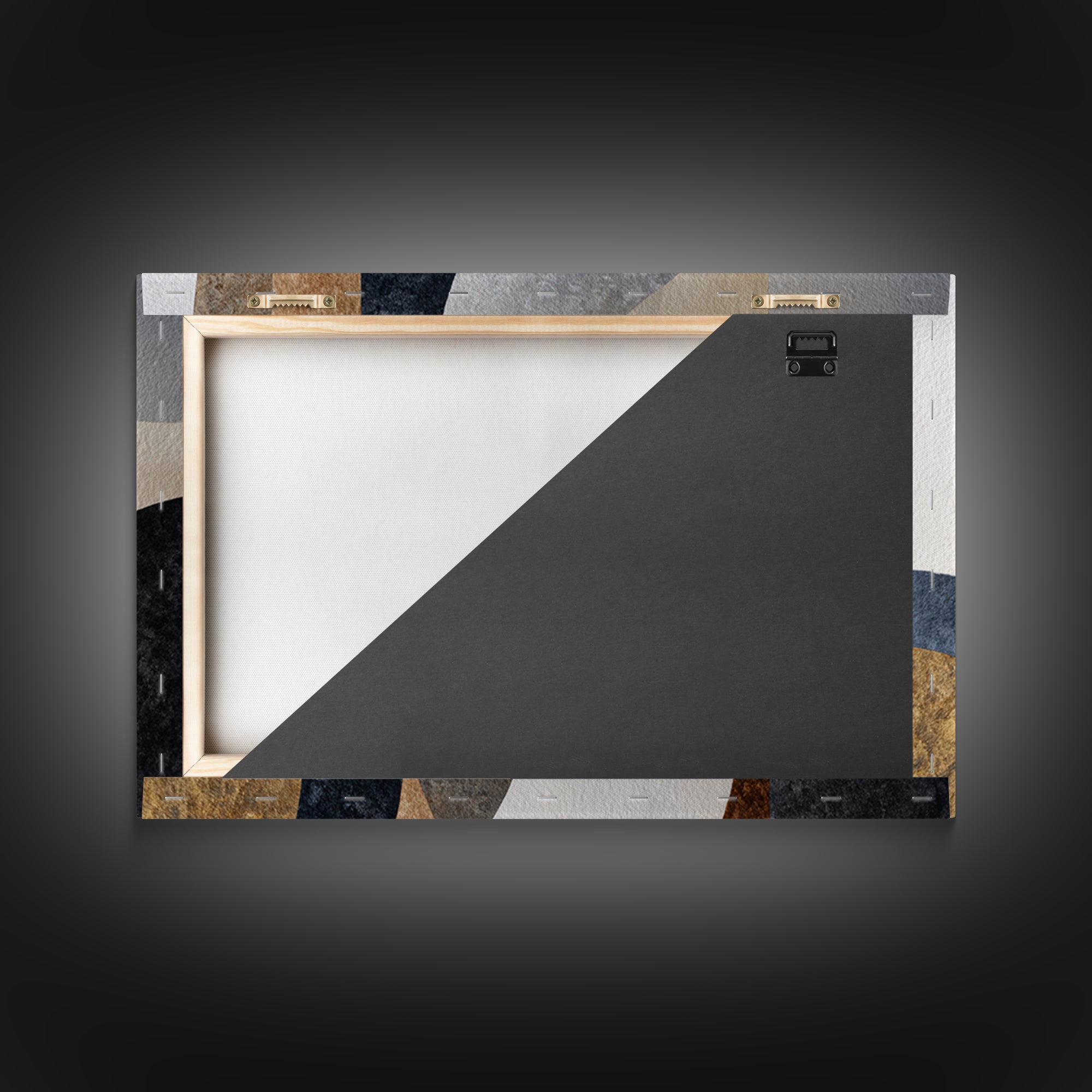 Luxury Monochrome Stone Composition Framed Canvas Print, Above Sofa Art, Canvas Wall Art, Living Room Decor, Statement, ASA-3x2-23