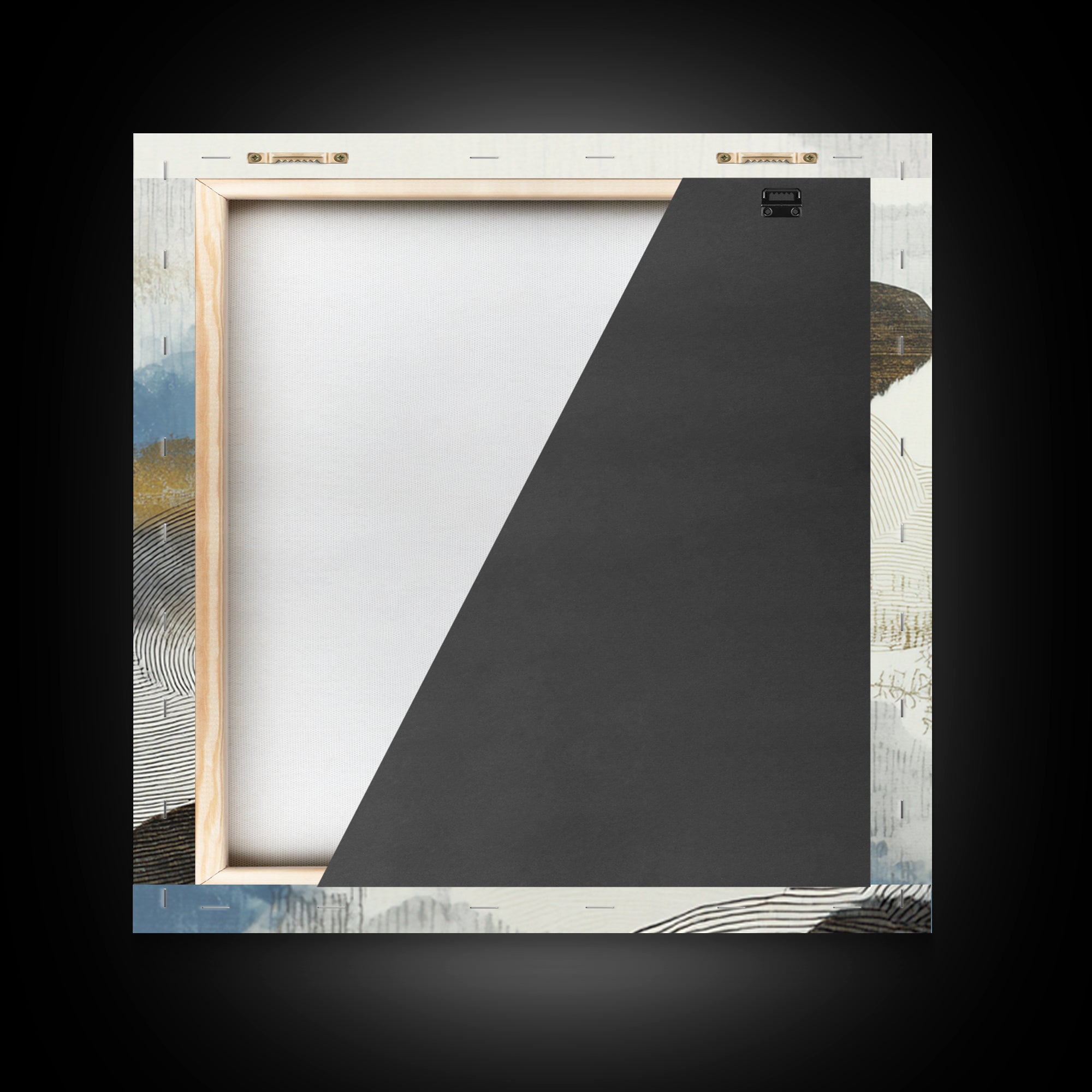 Zen Rock Garden Abstraction Framed Canvas Print, Asian Inspired Art, Modern Wall Decor, Living Room Decor, Fine Art, Harmony, ASI-1x1-38