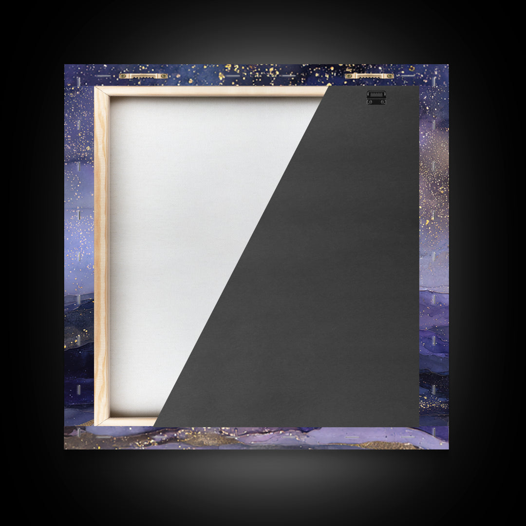 Ram Constellation Above Desert Cliffs at Night Framed Canvas Print, Astrology Art, Gallery Decor, Living Room Decor, Zodiac, AST-1x1-32