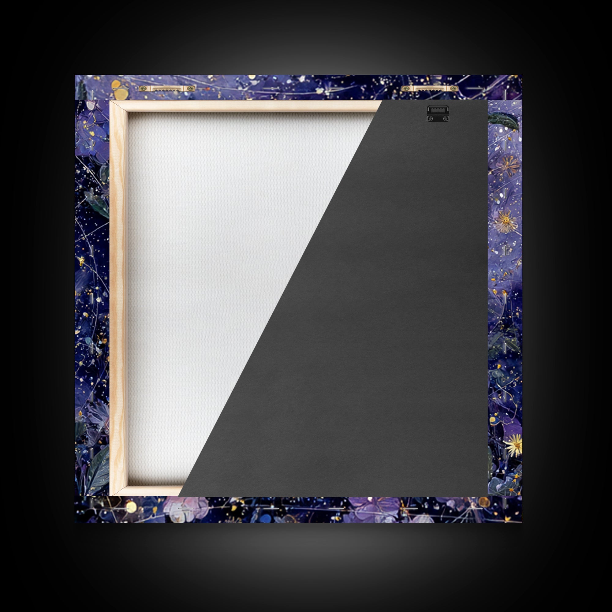 Dreamlike Night Garden Framed Canvas Print, Astrology Art, Astronomy Print, Living Room Decor, Oil Painting, Zodiac, AST-1x1-46