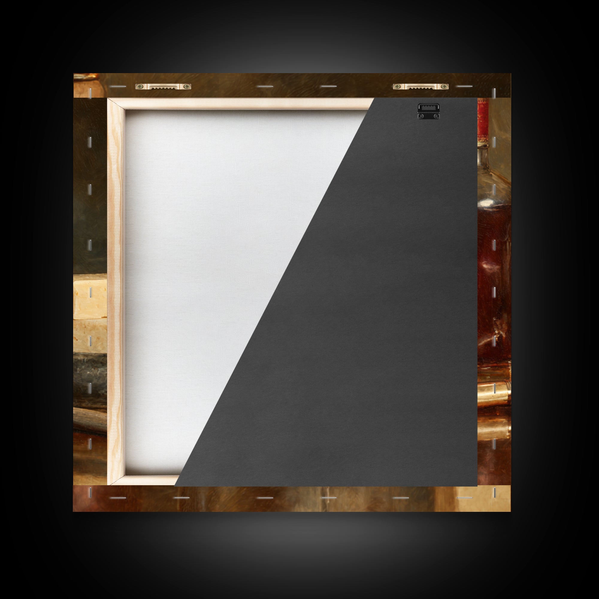 Whiskey and Straight Razor Masculine Still Life Canvas Print, Barbershop Art, Orange Wall Art, Barbershop Decor, Abstract Art, BAA-1x1-55