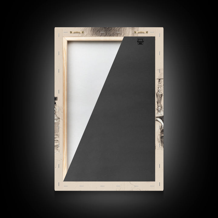 Black and White Portrait of a Sharply Framed Canvas Print, Barbershop Art, Home Decor, Barbershop Decor, Fine Art, Grooming, BAA-2x3-2