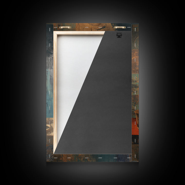 Whiskey and Straight Razor Masculine Still Life Canvas Print, Barbershop Art, Gallery Decor, Barbershop Decor, Abstract Art, BAA-2x3-39