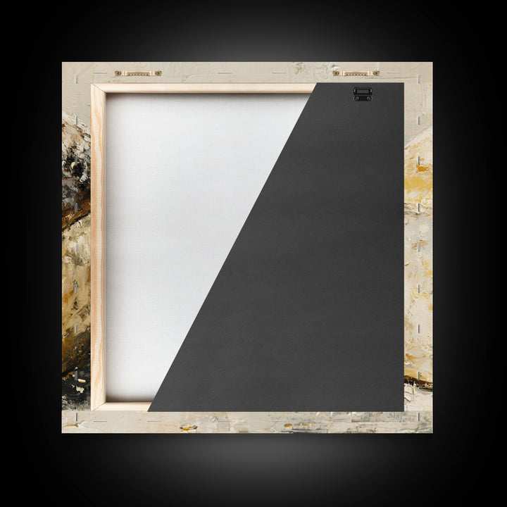 Freshly Baked Bread Framed Canvas Print, Bed and Breakfast Art, Abstract Art, Living Room Decor, Fine Art, Coffee Art, BAB-1x1-44