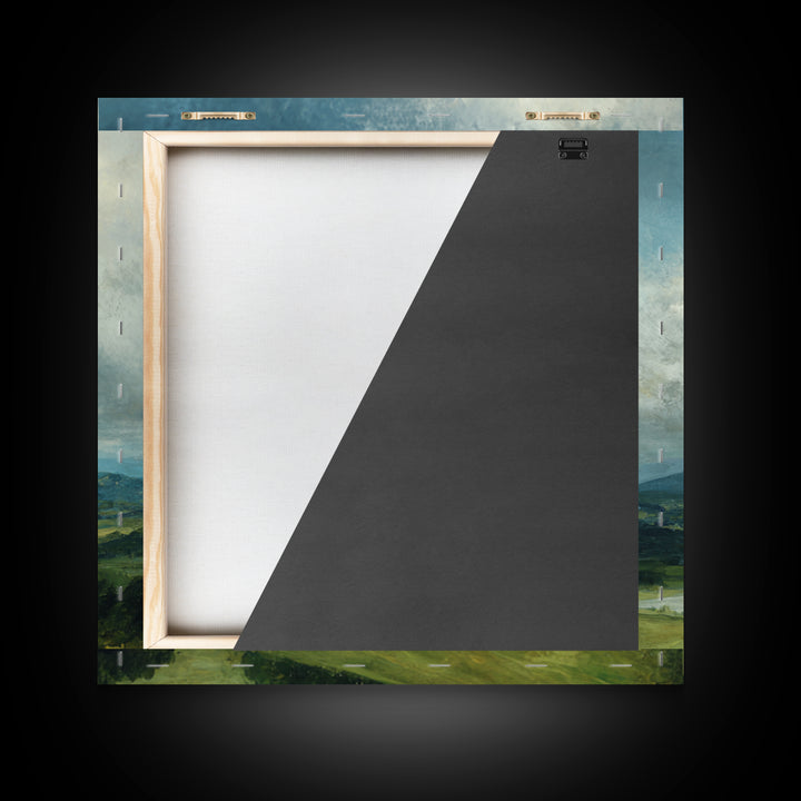 Classic Landscape with Rolling Green Hills Canvas Print, Bed and Breakfast Art, Wall Decor, Living Room Decor, BAB-1x1-48