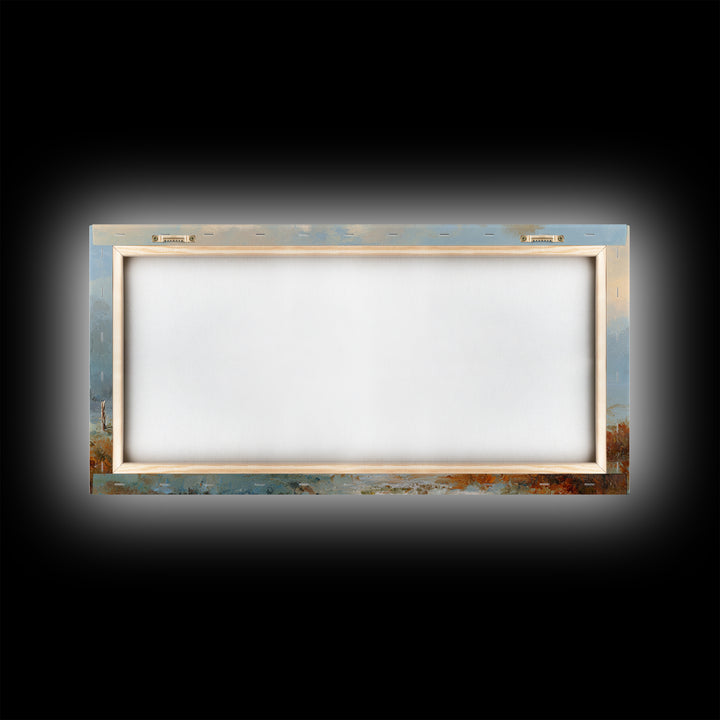 Old Farmhouse Landscape Framed Canvas Print, Bed and Breakfast Art, Room Decor, Living Room Decor, Fine Art, BAB-2x1-75