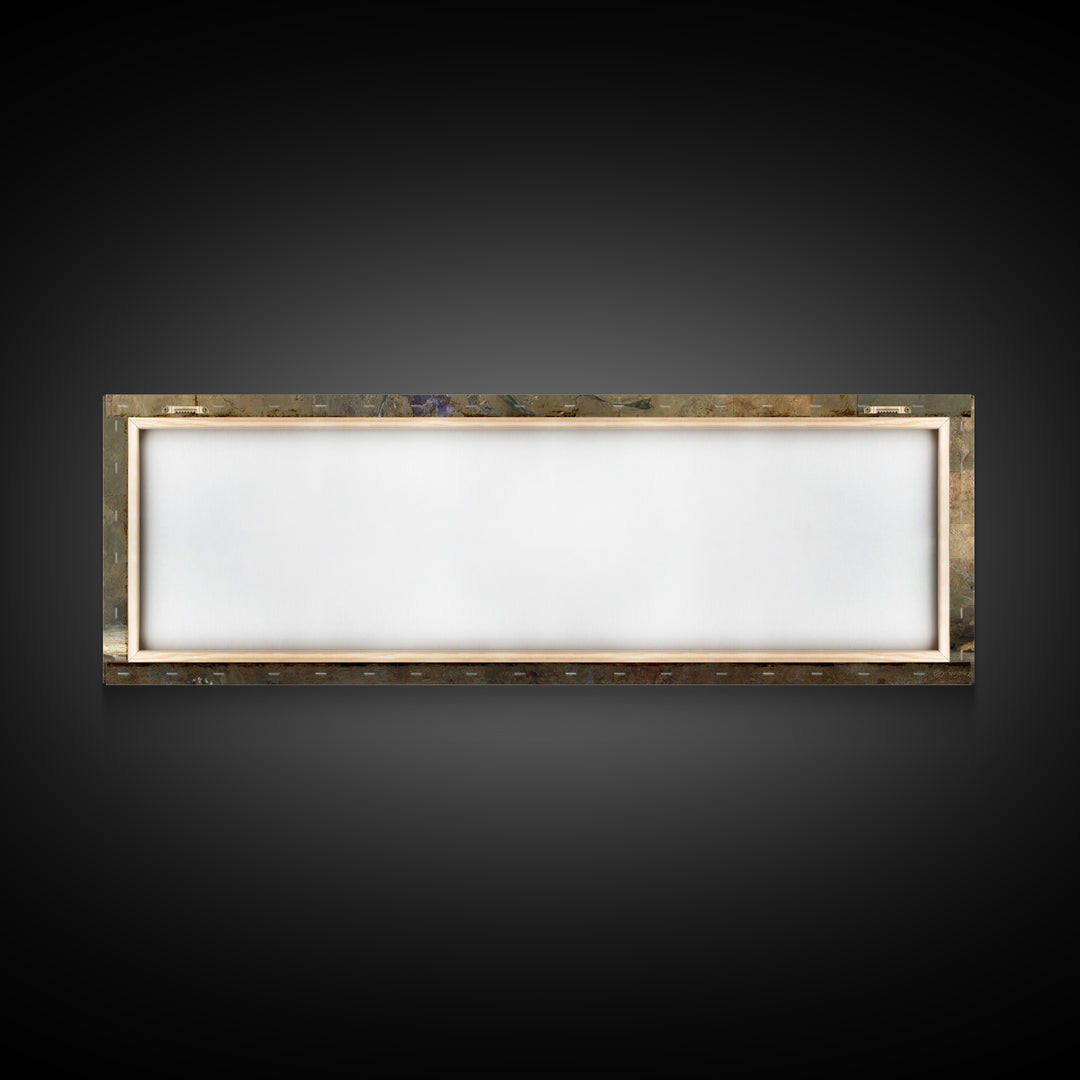 Country Wildflowers in a Chipped Ceramic Pitcher Canvas Print, Bed and Breakfast Art, Rustic Home Decor, Living Room Decor, BAB-3x1-65