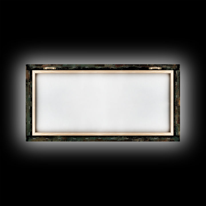 Classical Portrait with Lace Collar and Jewel Framed Canvas Print, Baroque Art, Oil Painting, Living Room Decor, Ornate, BAO-2x1-51