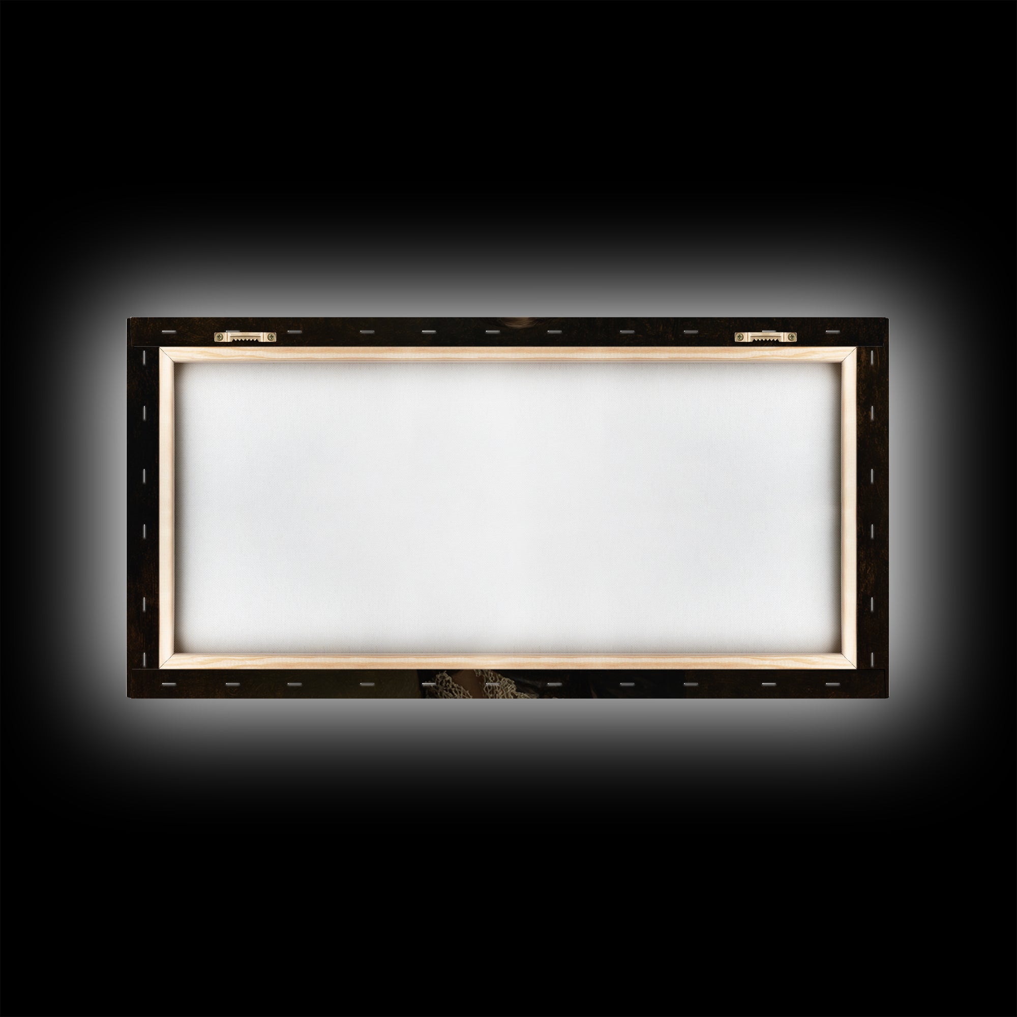 Classical Portrait with Lace Collar and Jewel Framed Canvas Print, Baroque Art, Oil Painting, Living Room Decor, Ornate, BAO-2x1-99