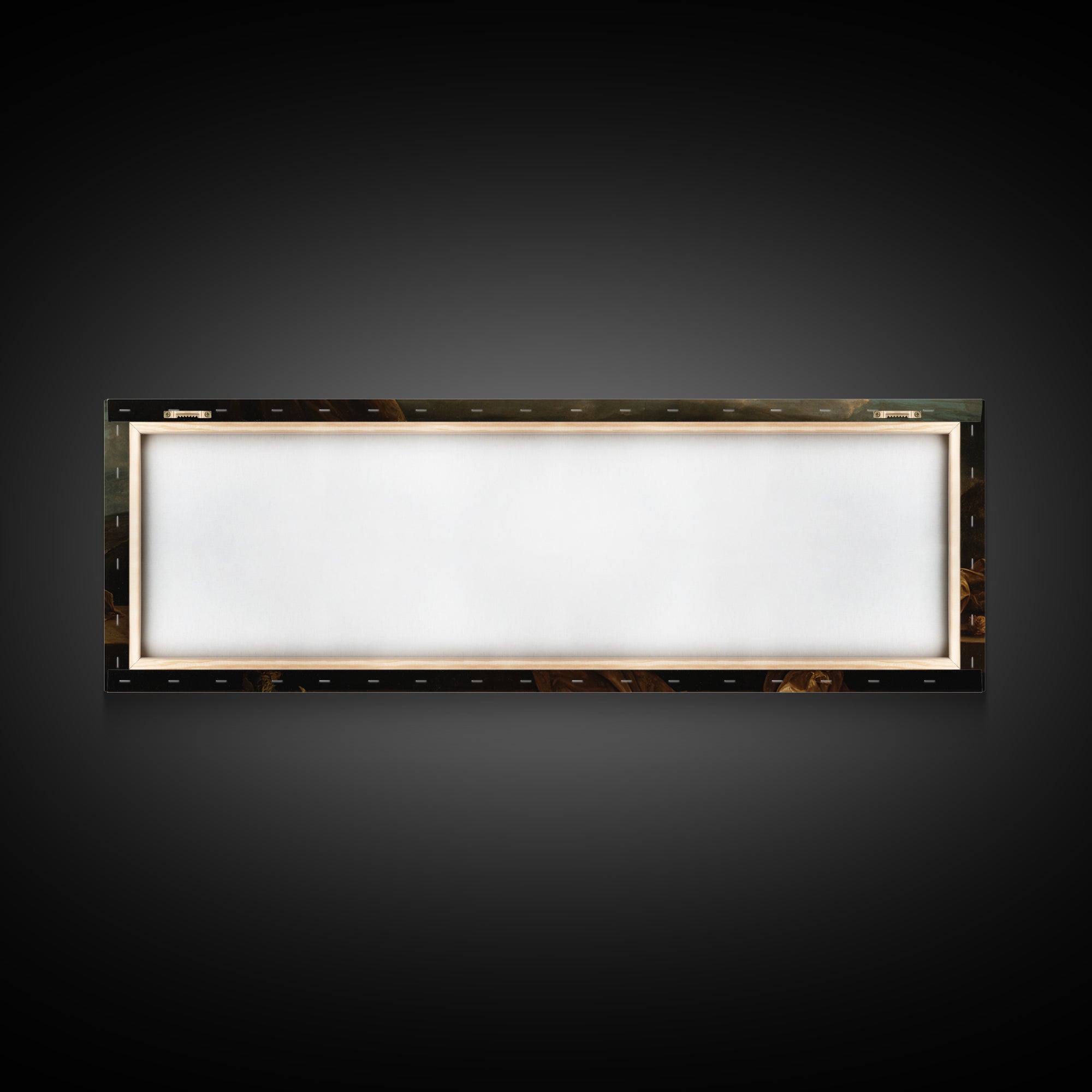 Theatrical Stormy Landscape Framed Canvas Print, Baroque Art, Oil Painting, Living Room Decor, Ornate, Eclectic Wall Art, BAO-3x1-74