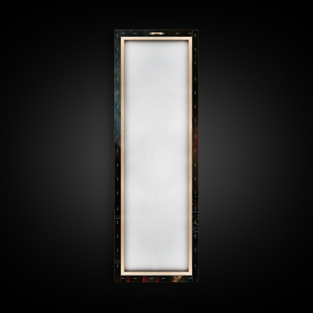 Speakeasy Key and Cocktail Shaker Composition Framed Canvas Print, Bar Art, Minimalist Decor, Bar Decor, Fine Art, BAR-1x3-4