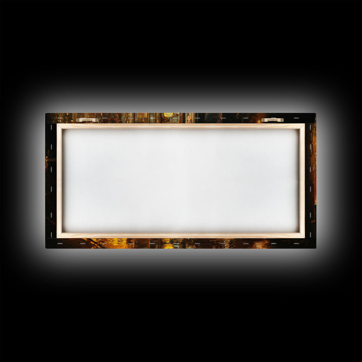 Neon Cocktail Sign Reflected Canvas Print, Bar Art, Bar Sign, Bar Decor, Fine Art, Coffee Bar, Cocktail Wall Art, BAR-2x1-73