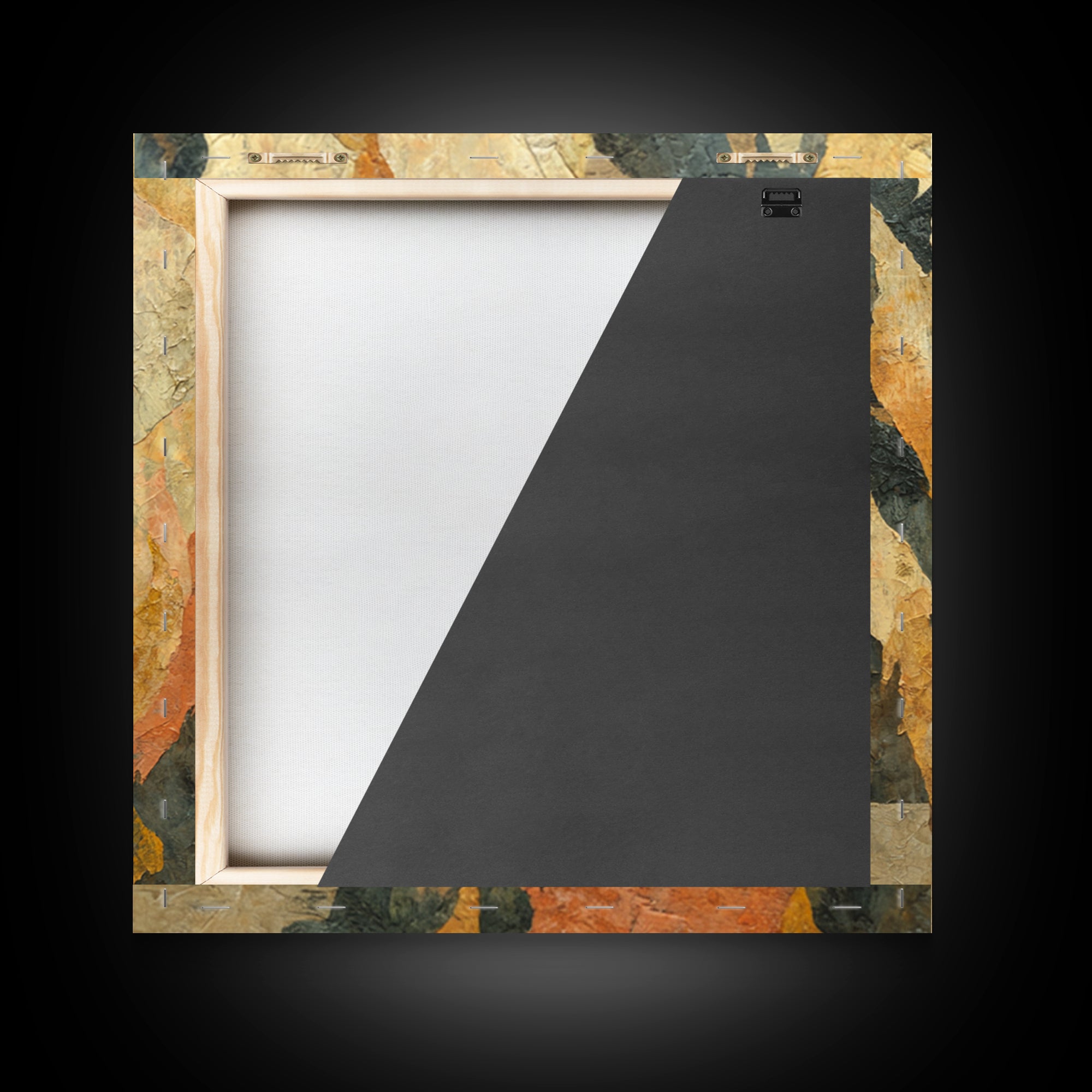 Moody Abstract Flames and Smoke Composition Framed Canvas Print, Basement Art, Rustic Wall Art, Living Room Decor, Abstract Art, BAS-1x1-24