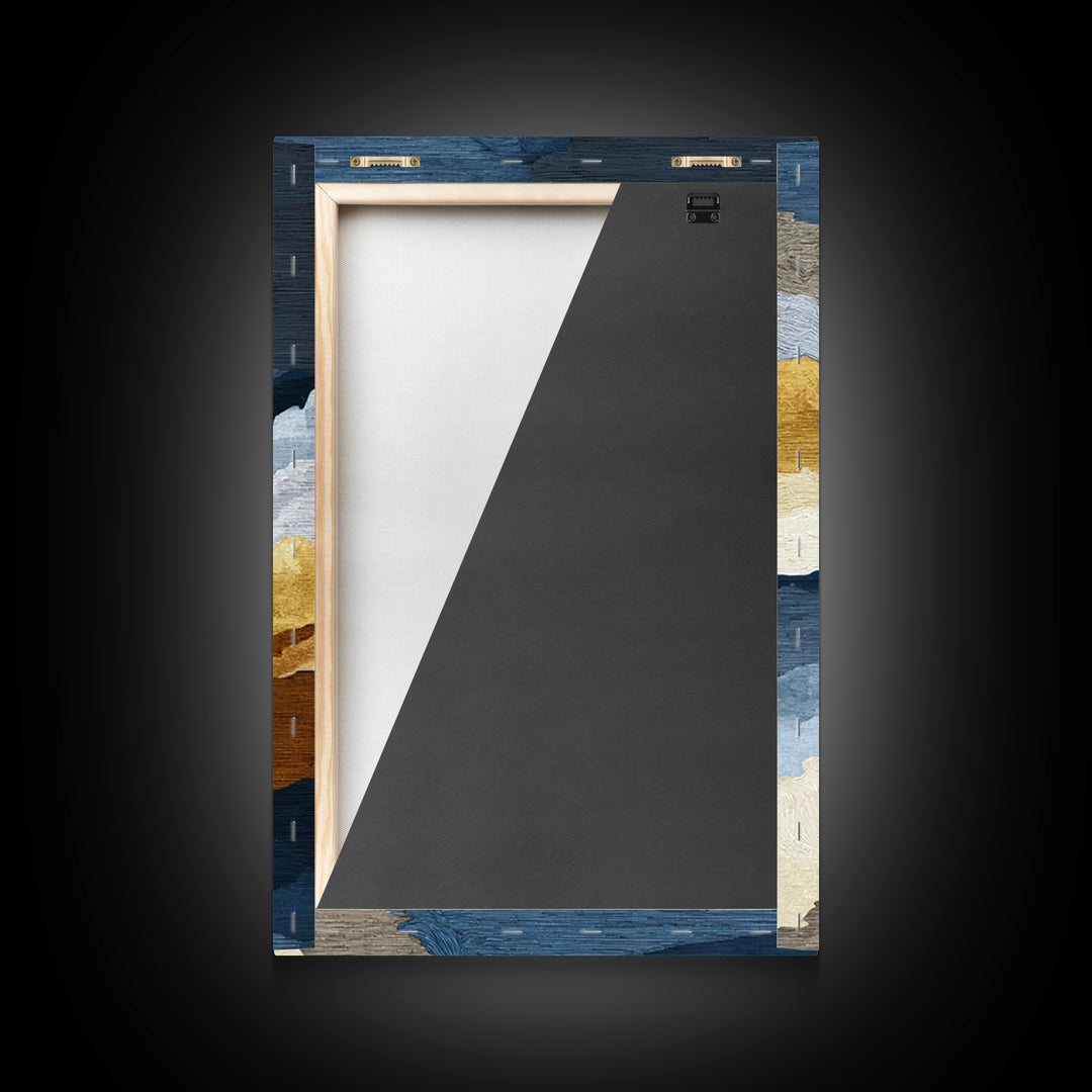 Abstract Soundwave Art Framed Canvas Print, Basement Art, Bar Decor, Living Room Decor, Abstract Art, Retreat, Game Room Decor, BAS-2x3-76