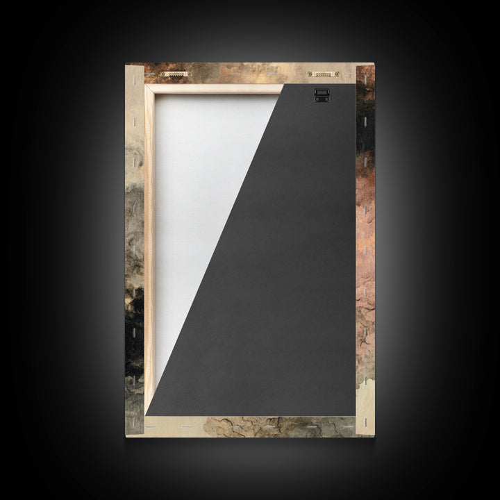 Moody Abstract Flames and Smoke Composition Canvas Print, Basement Art, Contemporary Art, Living Room Decor, Retreat, BAS-2x3-80