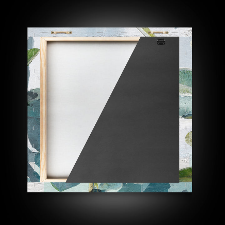 Sunlit Window Plant Shadow on Plaster Canvas Print, Bathroom Art, Dog Portrait, Bathroom Decor, Spa, Minimalist Wall Art, BAT-1x1-18