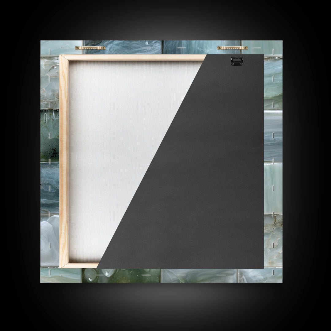Soft Cloud and Rain Composition Framed Canvas Print, Bathroom Art, Bathroom Wall Decor, Bathroom Decor, Oil Painting, Spa, BAT-1x1-43