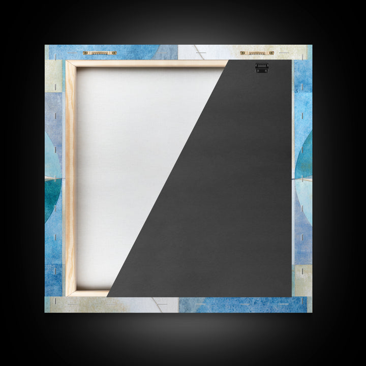 Clean Geometric Forms Canvas Print, Bathroom Art, Bathroom Wallpaper, Bathroom Decor, Abstract Art, Spa, Luxury Decor, BAT-1x1-45