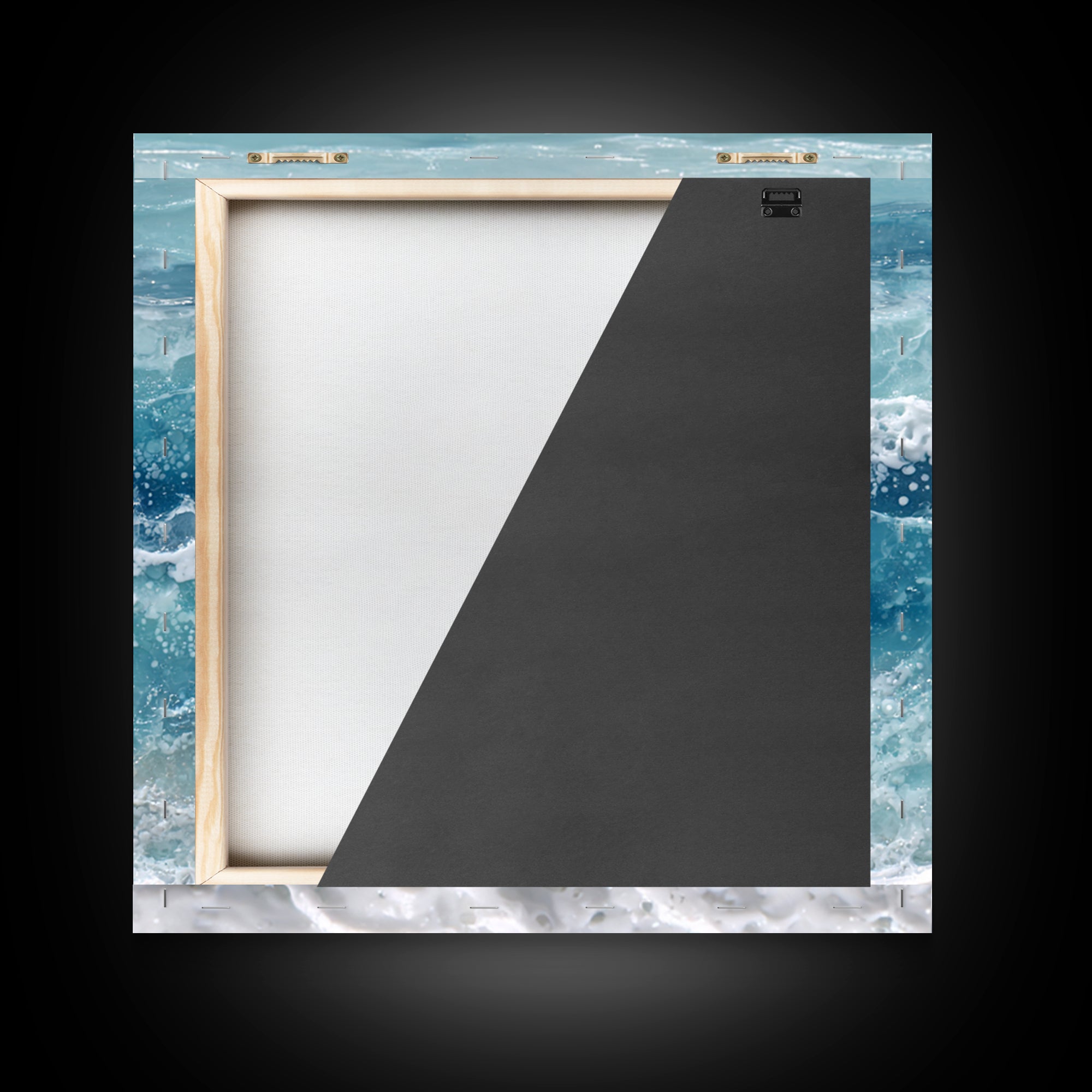 Calming Blue Ocean Wave Study Canvas Print, Bathroom Art, Funny Bathroom Art, Bathroom Decor, Fine Art, Spa, Art Print, BAT-1x1-49