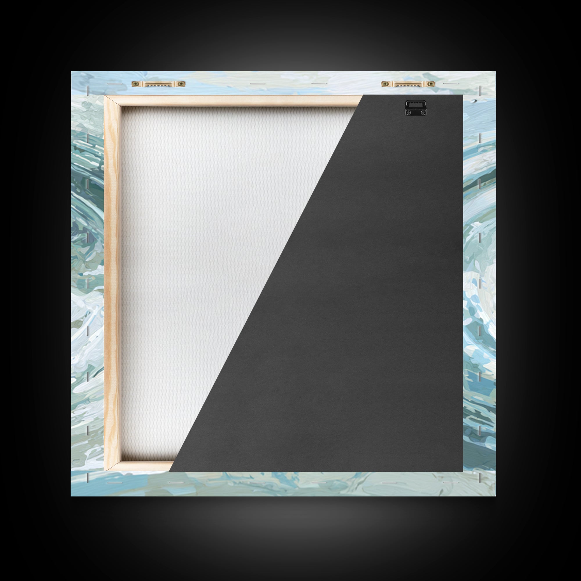 Abstract Water Ripples Framed Canvas Print, Bathroom Art, Halloween Art, Bathroom Decor, Abstract Art, Spa, Textured Painting, BAT-1x1-53