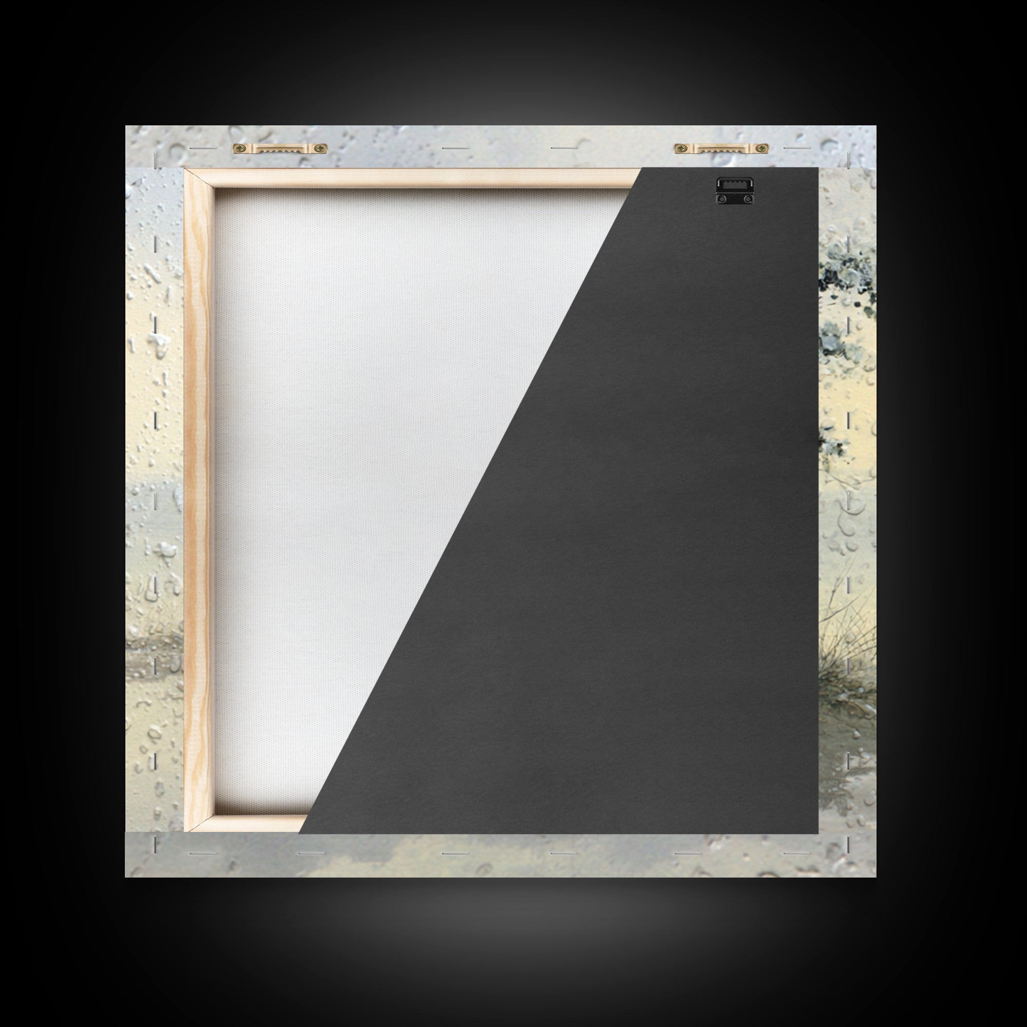Misty Lake Scene Framed Canvas Print, Bathroom Art, Trendy Wall Art, Bathroom Decor, Fine Art, Spa, Textured Painting, BAT-1x1-57