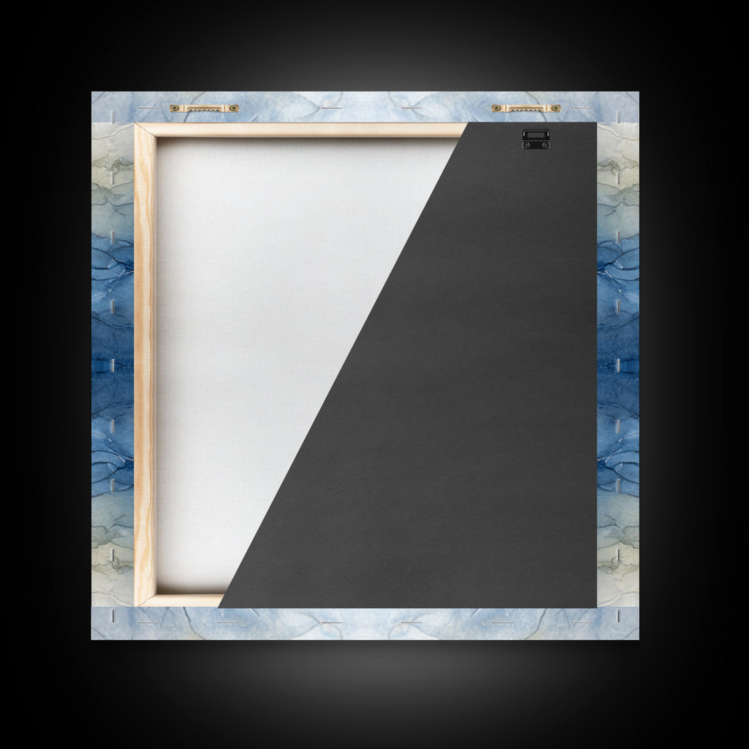 Soft Cloud and Rain Composition Framed Canvas Print, Bathroom Art, Trendy Wall Art, Bathroom Decor, Fine Art, Spa, BAT-1x1-67