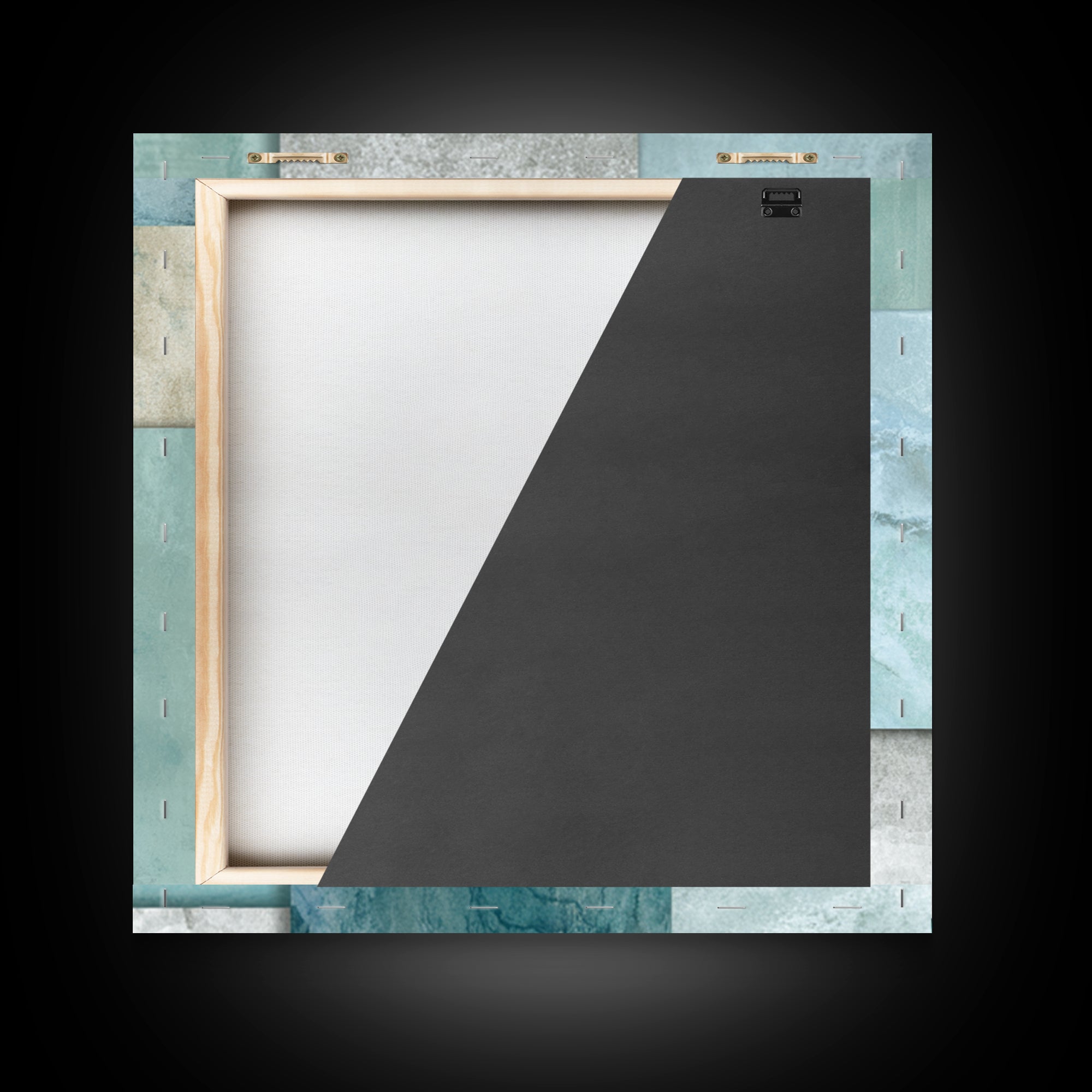Clean Geometric Forms Framed Canvas Print, Bathroom Art, Wall Decor, Bathroom Decor, Abstract Art, Spa, Contemporary Art, BAT-1x1-93