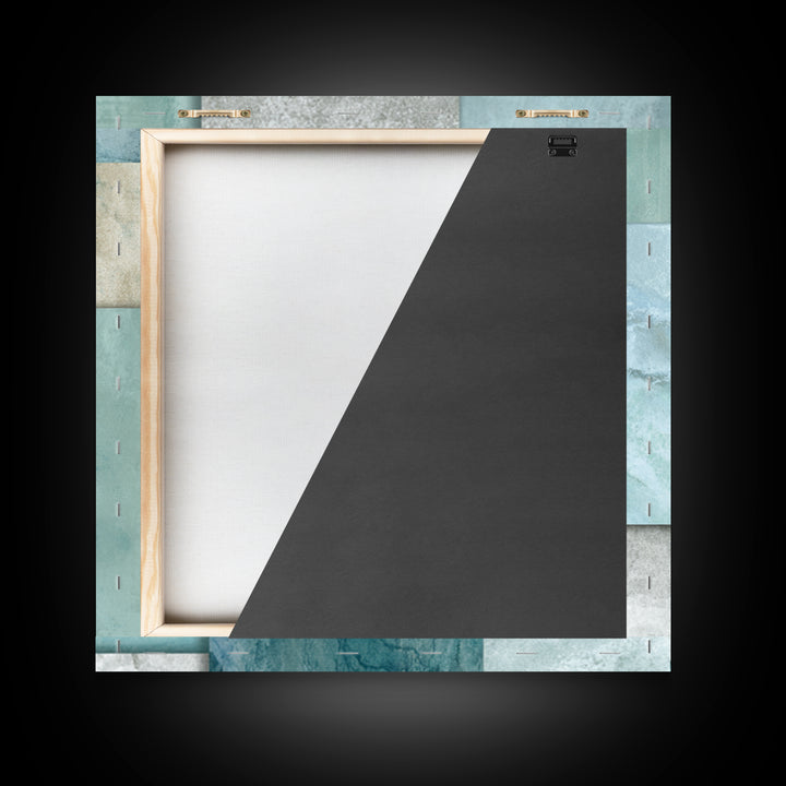 Clean Geometric Forms Framed Canvas Print, Bathroom Art, Wall Decor, Bathroom Decor, Abstract Art, Spa, Contemporary Art, BAT-1x1-93