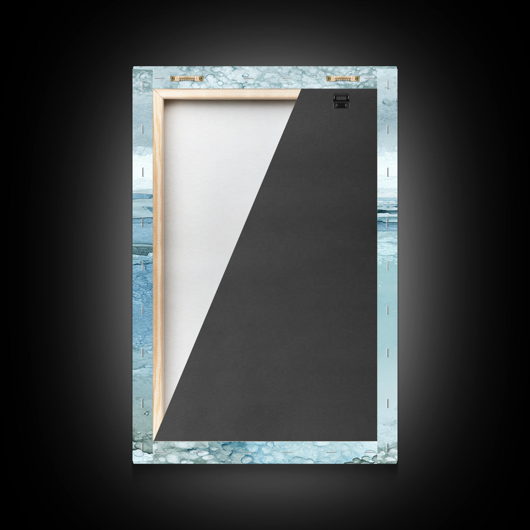 Misty Lake Scene Framed Canvas Print, Bathroom Art, Textured Painting, Bathroom Decor, Fine Art, Spa, Bathroom Wall Art, BAT-2x3-41