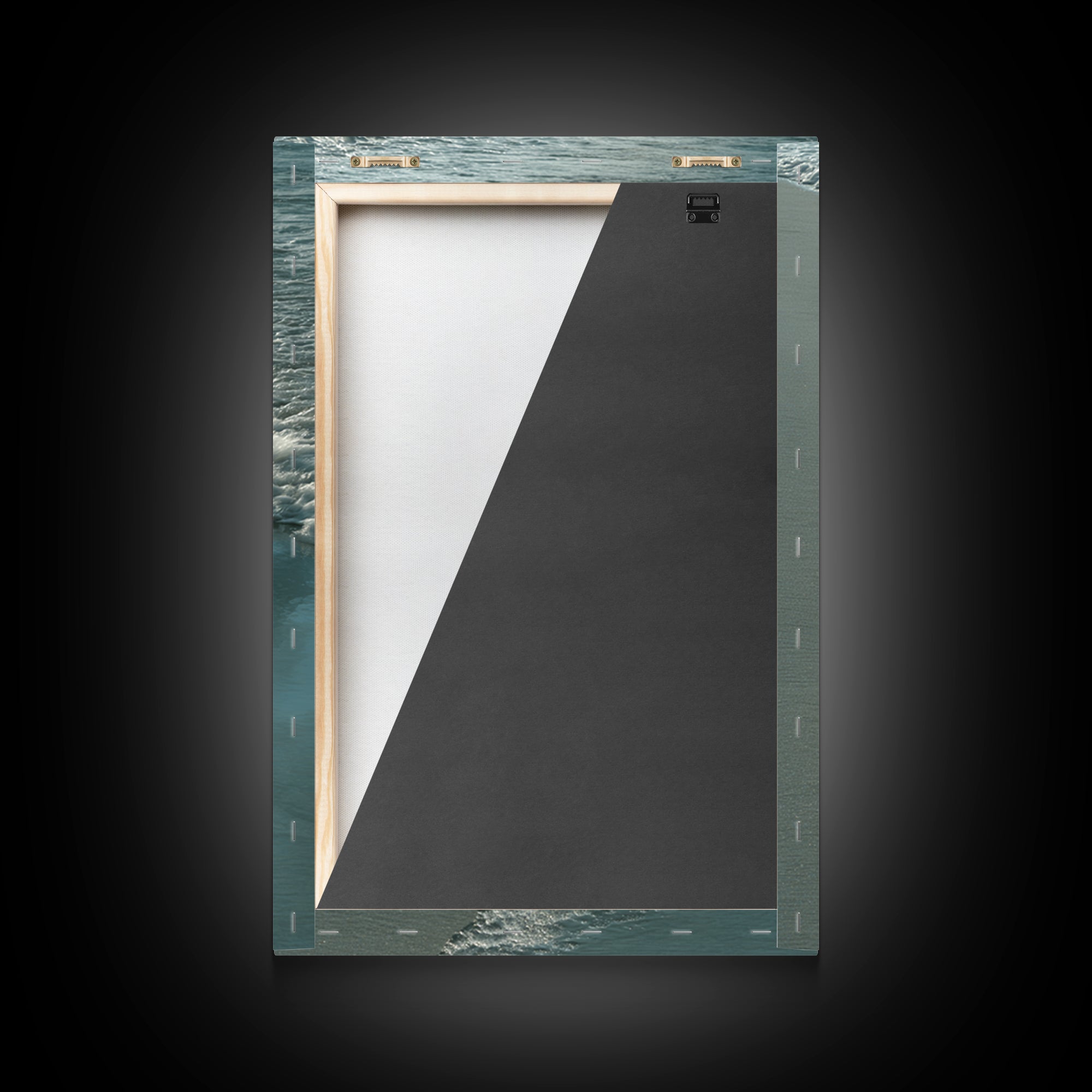 Soft Cloud and Rain Composition Framed Canvas Print, Bathroom Art, Trendy Wall Art, Bathroom Decor, Oil Painting, Spa, BAT-2x3-51