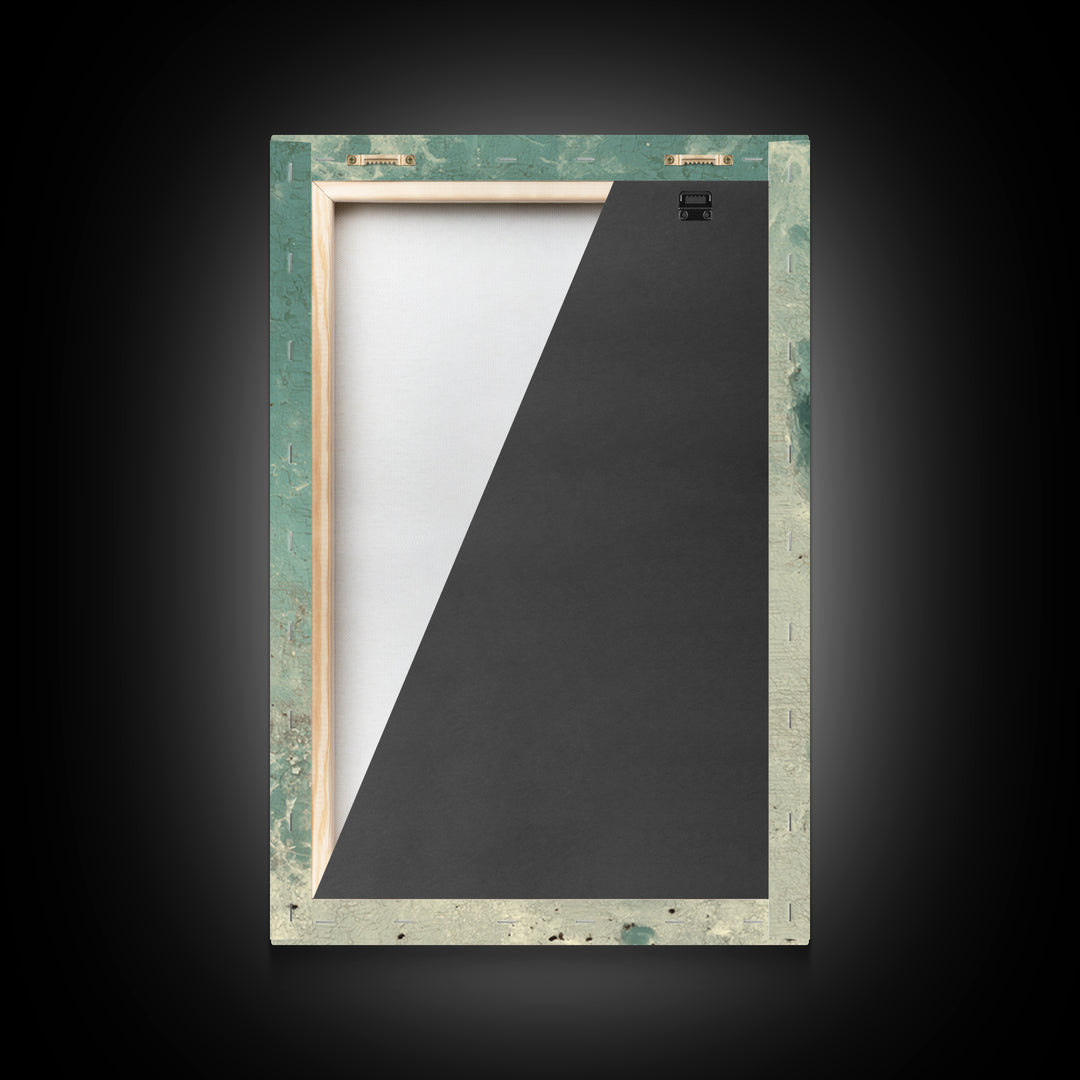 Minimal Koi Fish Swimming Through Clear Water Framed Canvas Print, Bathroom Art, Gallery Decor, Bathroom Decor, Fine Art, Spa, BAT-2x3-64