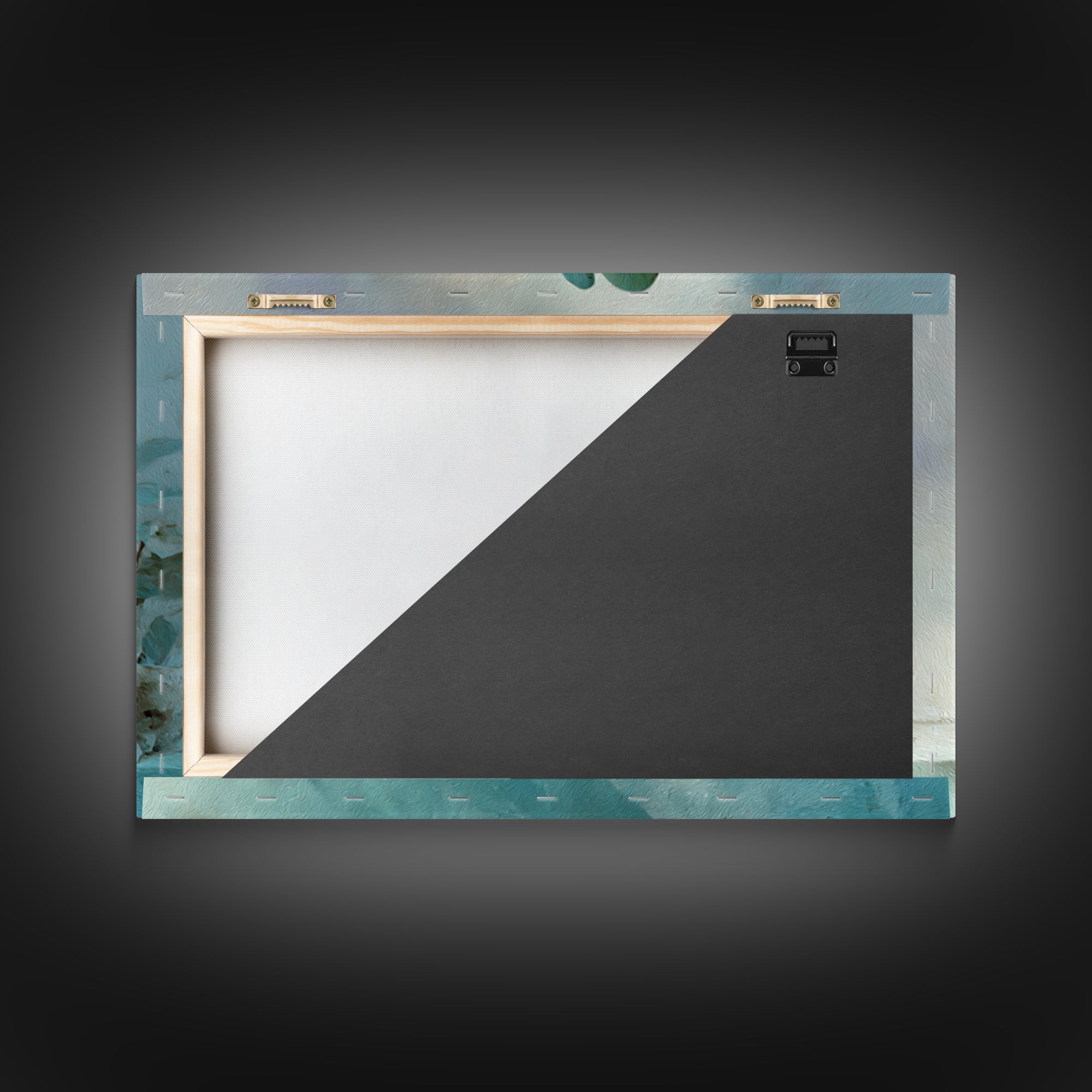 Sunlit Window Plant Shadow on Plaster Canvas Print, Bathroom Art, Digital Art, Bathroom Decor, Oil Painting, Spa, BAT-3x2-22