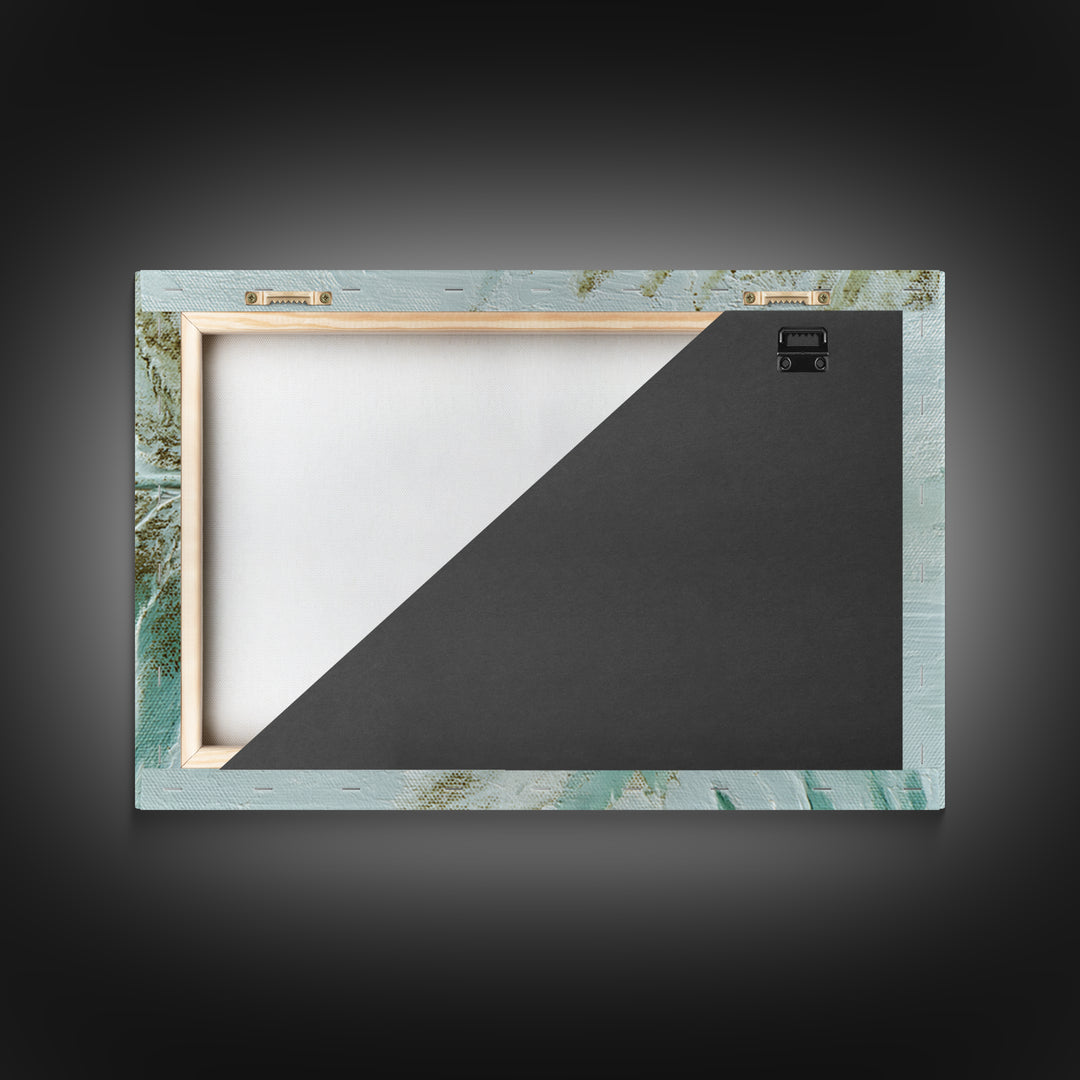 Green Fern Frond Closeup Framed Canvas Print, Bathroom Art, Dog Portrait, Bathroom Decor, Fine Art, Spa, Minimalist Wall Art, BAT-3x2-86