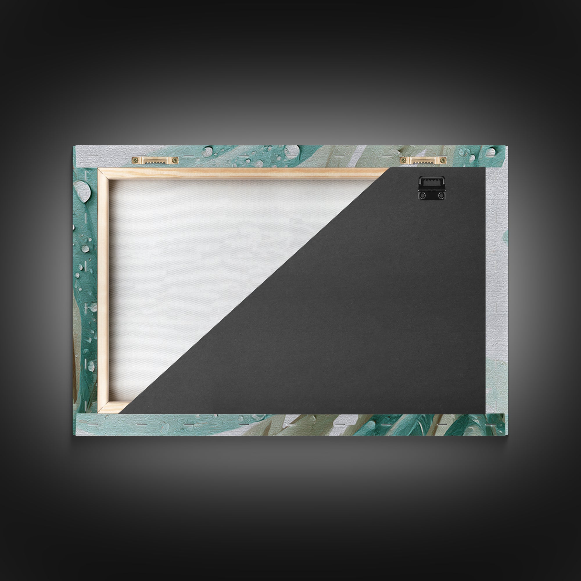 Tropical Leaf Silhouette Framed Canvas Print, Bathroom Art, Canvas Wall Art, Bathroom Decor, Fine Art, Spa, Bathroom Wallpaper, BAT-3x2-90