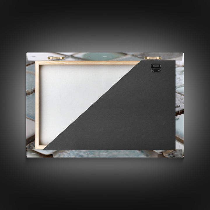 Clean Geometric Forms Framed Canvas Print, Bathroom Art, Bathroom Accessories, Bathroom Decor, Abstract Art, Spa, BAT-3x2-97