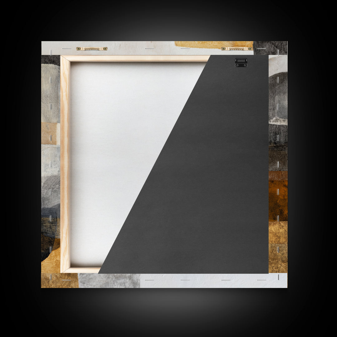Abstract Charcoal Gestures on White Paper Canvas Print, Black and White Art, Photo Prints, Living Room Decor, Monochrome, BAW-1x1-100