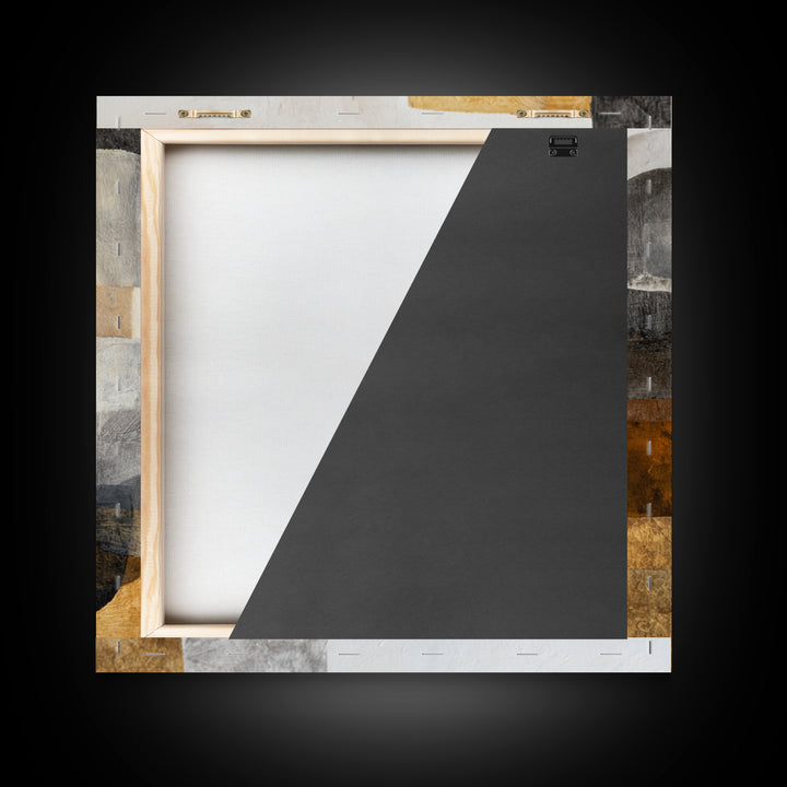 Abstract Charcoal Gestures on White Paper Canvas Print, Black and White Art, Photo Prints, Living Room Decor, Monochrome, BAW-1x1-100