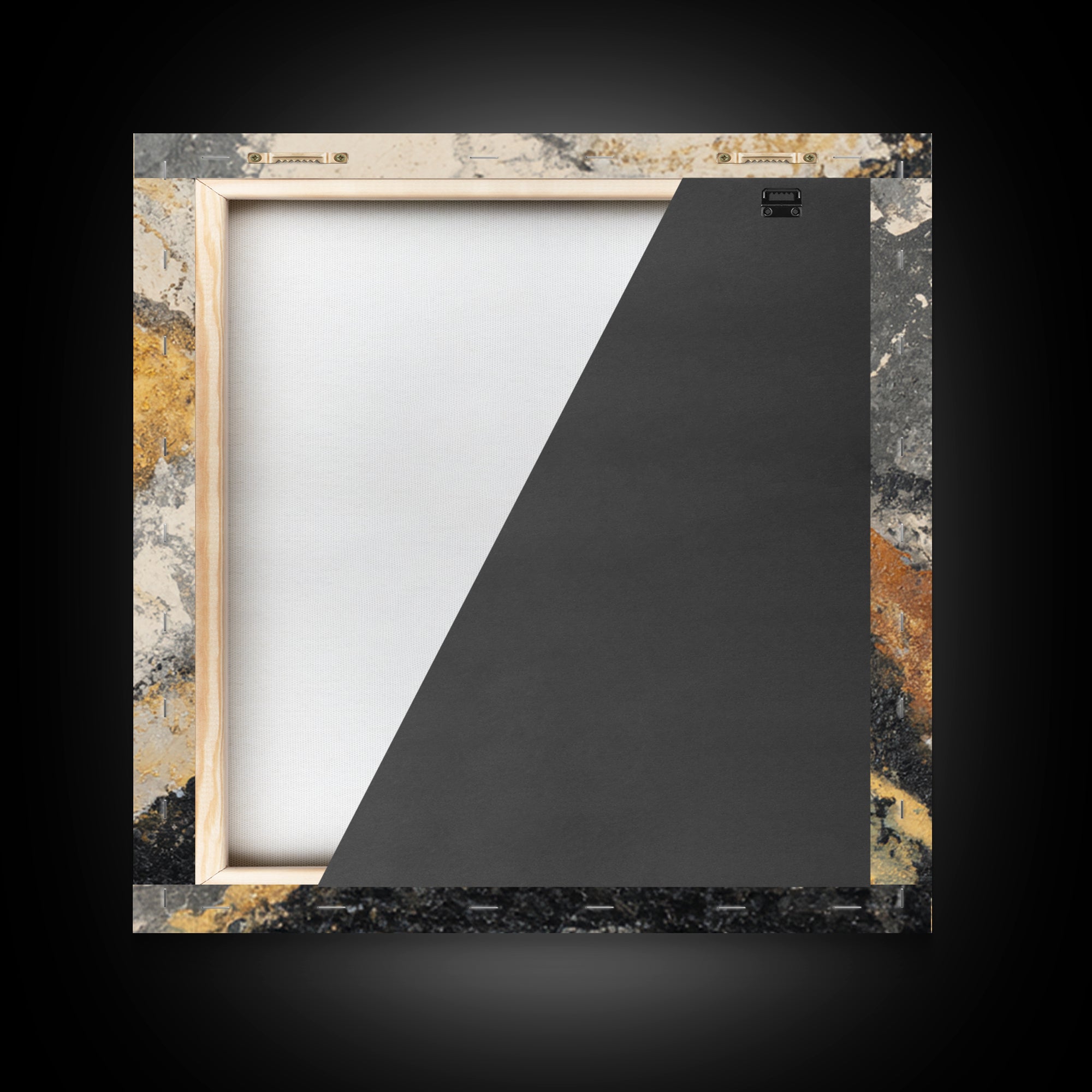 Abstract Marble Texture Canvas Print, Black and White Art, Original Art, Living Room Decor, Abstract Art, Monochrome, BAW-1x1-15
