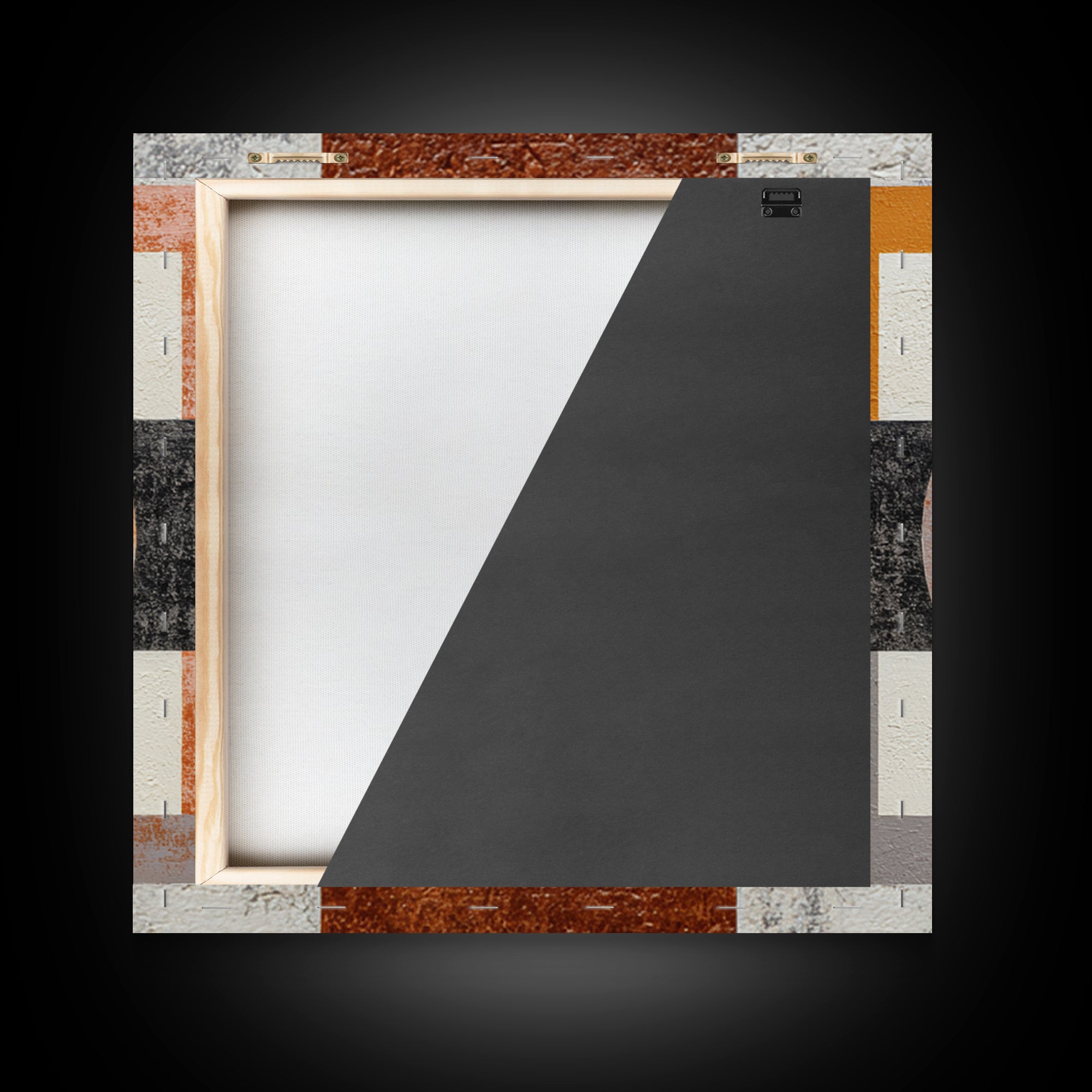 Geometric Bauhaus Grayscale Shapes Canvas Print, Black and White Art, Abstract Wall Art, Living Room Decor, Abstract Art, BAW-1x1-18