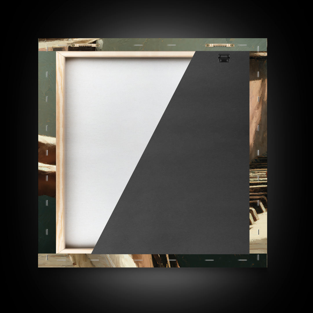 Piano Keys and Hands Canvas Print, Black and White Art, Modern Wall Art, Living Room Decor, Oil Painting, Monochrome, BAW-1x1-22