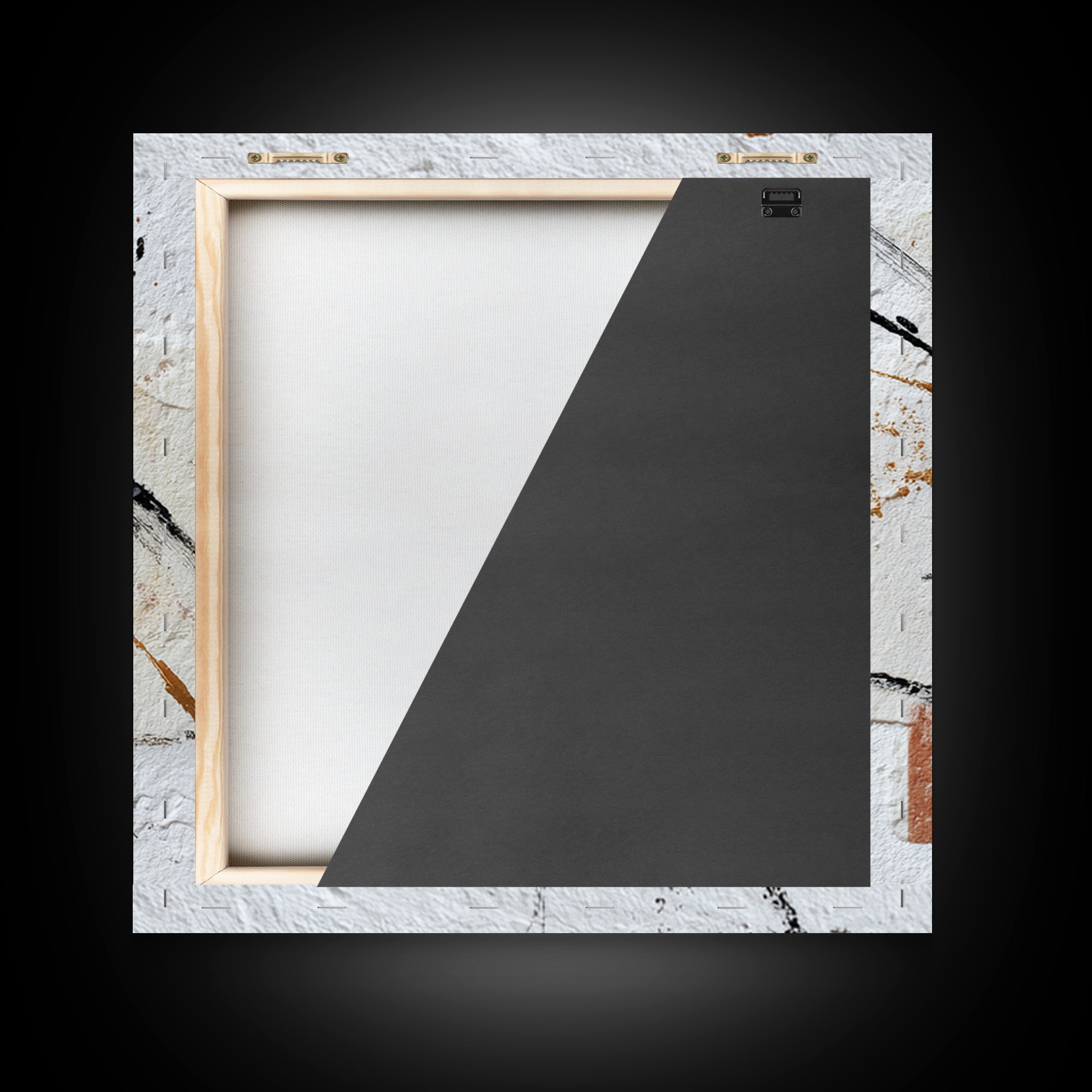 Abstract Charcoal Gestures on White Paper Framed Canvas Print, Black and White Art, Art Prints, Living Room Decor, Monochrome, BAW-1x1-28
