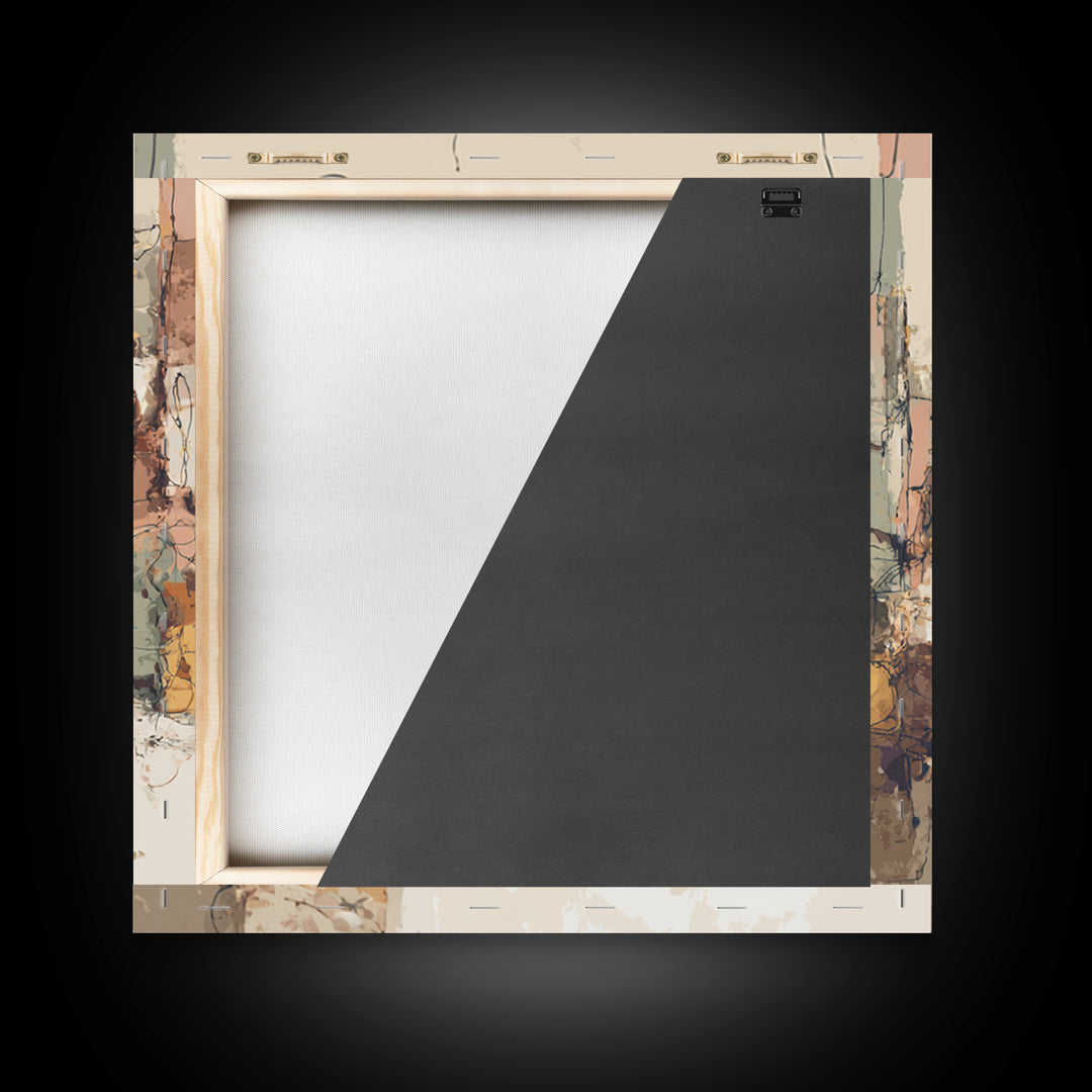 Minimal Face Pair Drawn Framed Canvas Print, Black and White Art, Gallery Decor, Living Room Decor, Fine Art, Monochrome, BAW-1x1-38