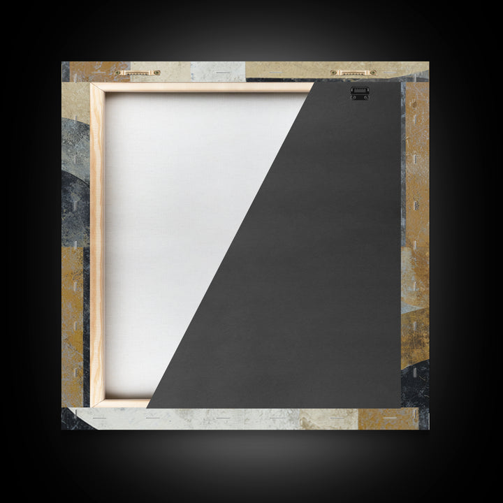 Abstract Marble Texture Framed Canvas Print, Black and White Art, Abstract Wall Art, Living Room Decor, Abstract Art, BAW-1x1-39