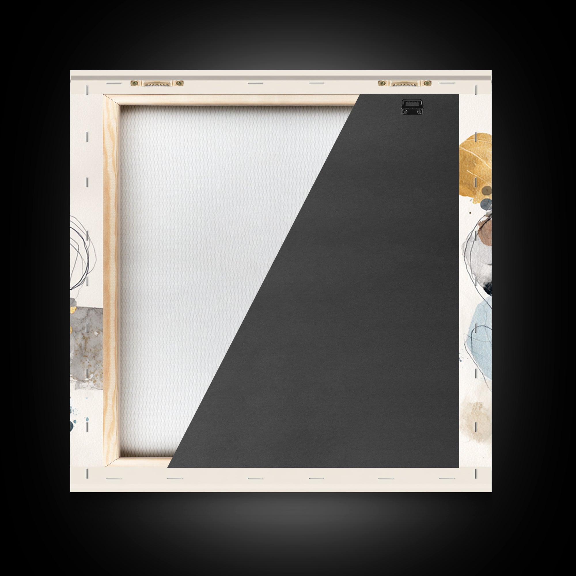 Minimal Face Pair Drawn Framed Canvas Print, Black and White Art, Gallery Decor, Living Room Decor, Fine Art, Monochrome, BAW-1x1-62