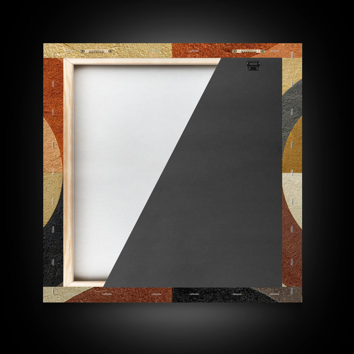 Geometric Bauhaus Grayscale Shapes Canvas Print, Black and White Art, Neutral Decor, Living Room Decor, Fine Art, Monochrome, BAW-1x1-90