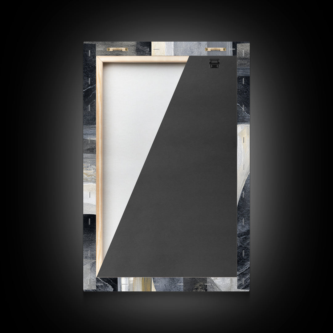 Abstract Marble Texture Canvas Print, Black and White Art, Print, Living Room Decor, Abstract Art, Monochrome, Printable Art, BAW-2x3-23