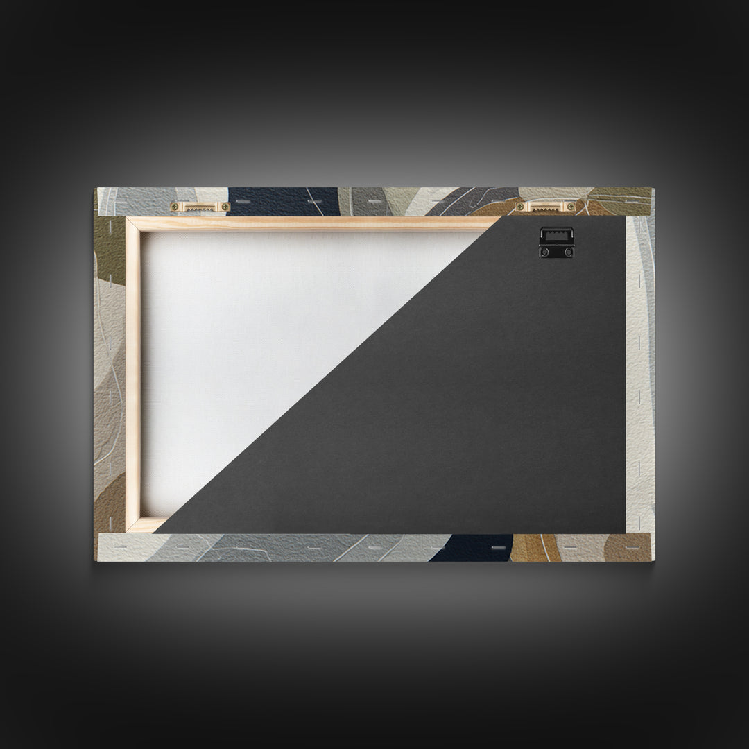Monochrome Female Profile Framed Canvas Print, Black and White Art, Room Decor, Living Room Decor, Abstract Art, Monochrome, BAW-3x2-77